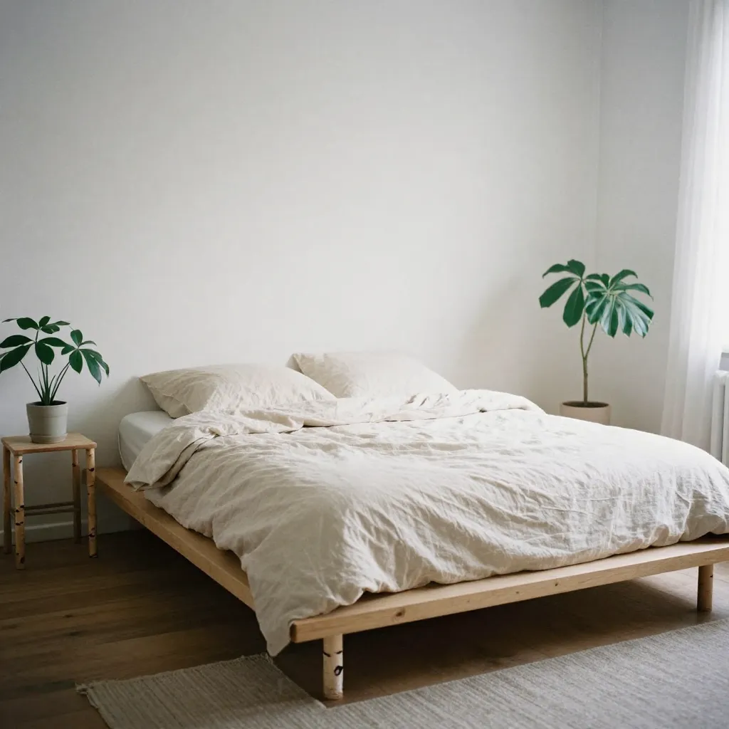 Nordic bedroom layout with optimal space flow